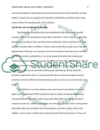 Substance abuse and family violence/Socialization and Subculture theory