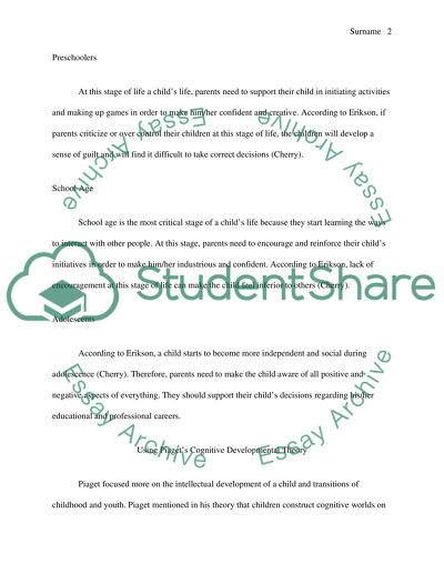 Using Eriksons Theory of Psychosocial Development
