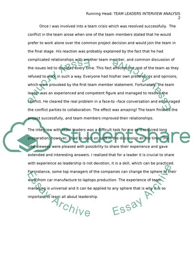Communication and Team Leadership
