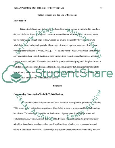 The Problem of Using Restrooms for Women in India