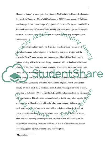 Katherine Mansfield and Cosmopolitanis