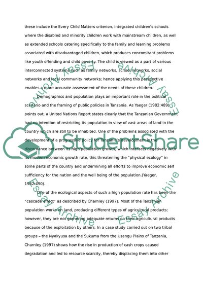 Continuity and Change in Family Arrangements in Tanzania and the UK