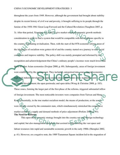 The Changes in Chinas Economic Development Strategies from Planning to the Current Socialist Market System