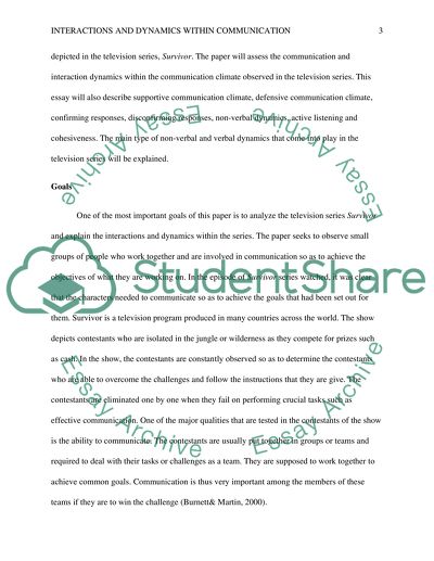 Interactions And Dynamics Within the Communication On a TV Program
