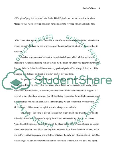 Aristotles Poetics and Medea by Euripides