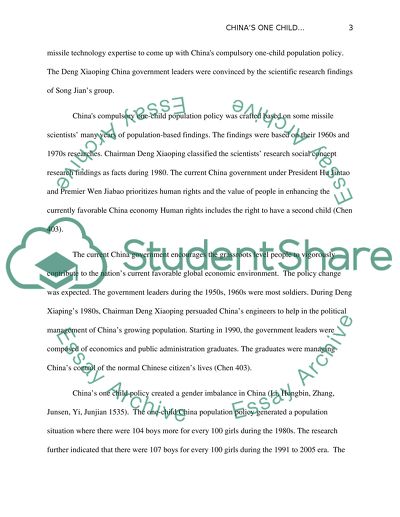 Chinas One Child Policy