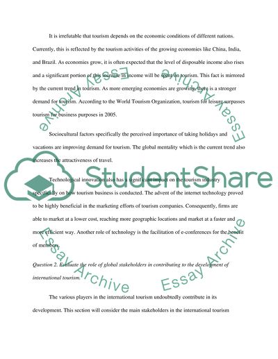 International Tourism Development