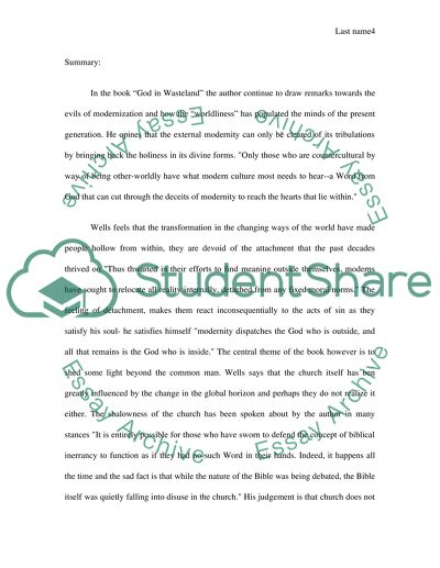 God in the Wasteland by David F. Wells