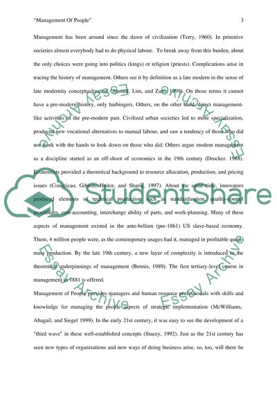 The Need for New Approaches to Managing People