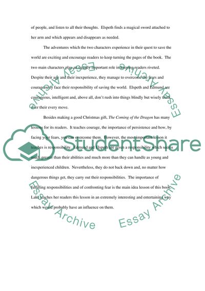 Book Report ( The coming of Dragons by A.J.Lake)