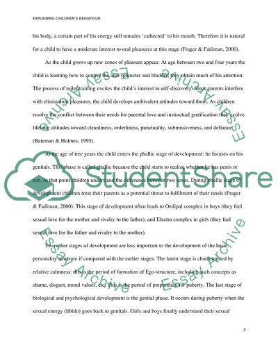 Explaining Childrens Behaviour