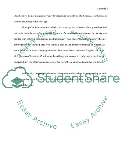 Hombres Necios by Sor Juana