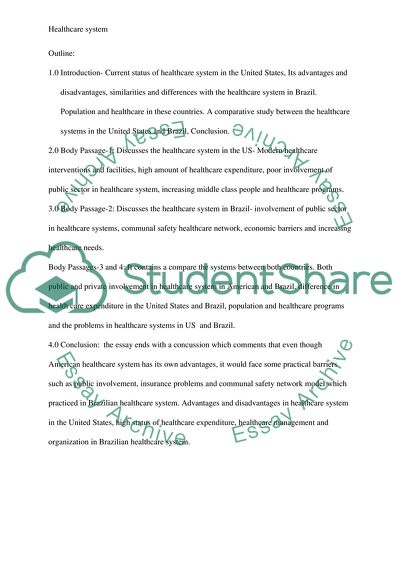 Comparative Analysis of the U.S. Healthcare System Against the Country Brazil