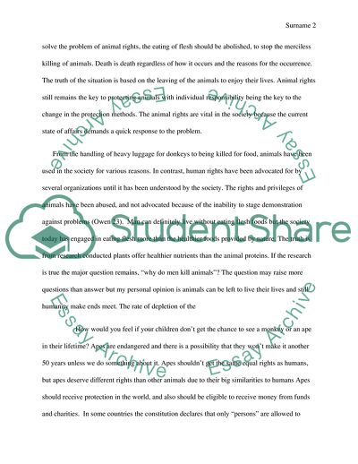 Equal Rights for Apes