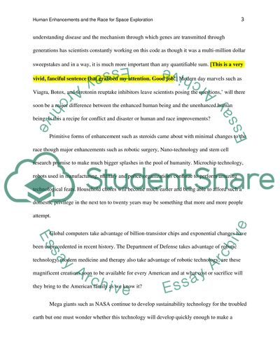 Human Enhancements and the Race for Space Exploration