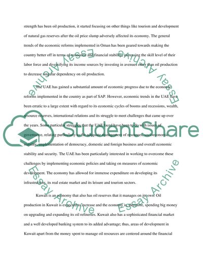Economic development of the countries after SAP
