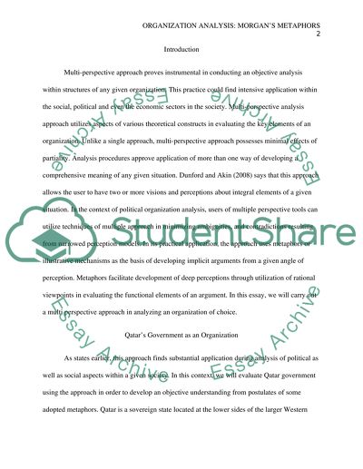 Qatars Government as an Organization