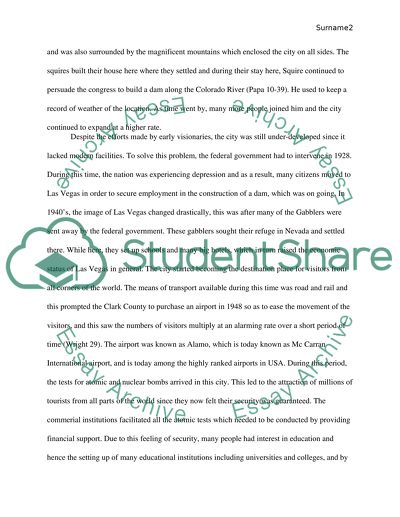 The city of Las Vegas