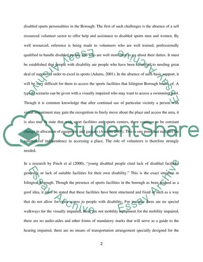 DISABILITY & PHYSICAL ACTIVITY