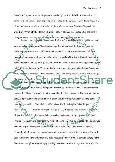 The Laramie Project: Ten Years Later