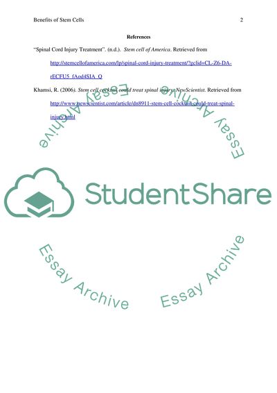 Benefits of Stem Cells