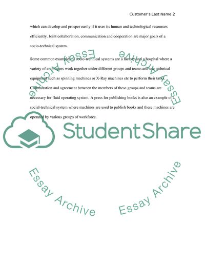 Socio-Technical Systems