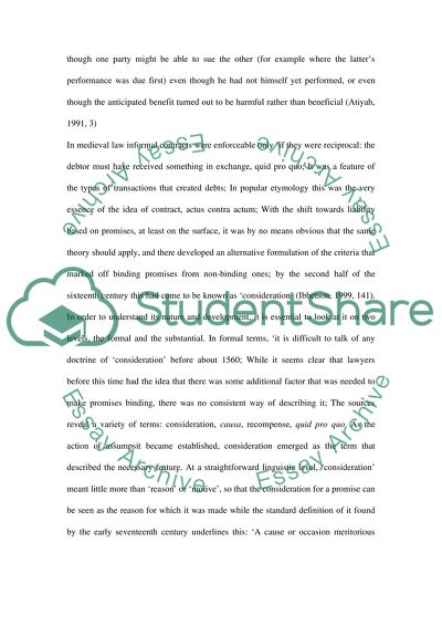 Doctrine of consideration