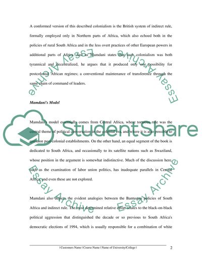 Mahmood Mamdanis Citizen and Subject