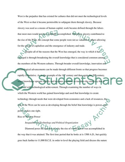 The Eventual Belief in the Right of Western Ideals Over All Other Ideologies