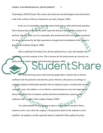 Ethics and professional development