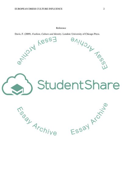 Influence of European Dress Culture on African Dress Culture