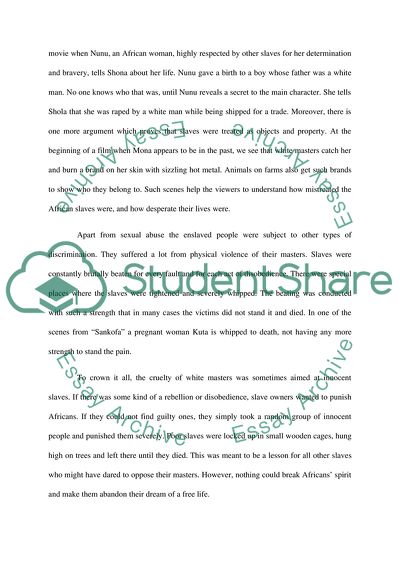 The Struggles of African Slaves