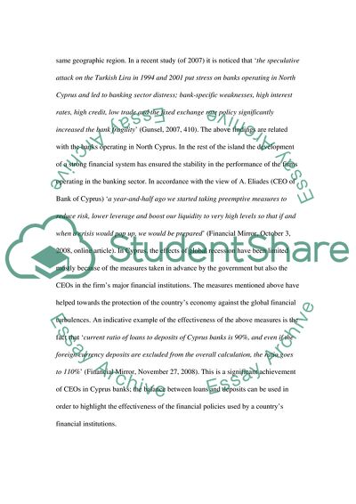 Risk Management in Banks in Cyprus