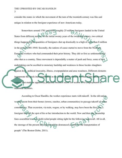 The Uprooted By Oscar Handlin