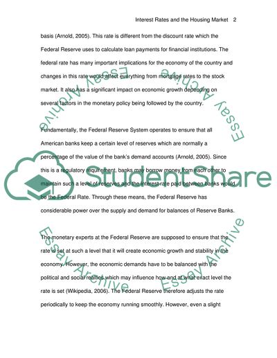 IMPACT OF INTEREST RATES ON THE HOUSEING MARKET