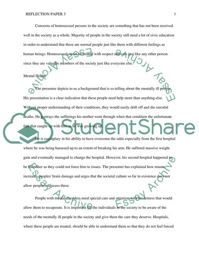 Reflection paper 3