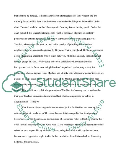 A Humble Proposal for Handling Muslim Immigrants in Germany