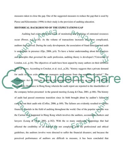 Audit Expectation Gap