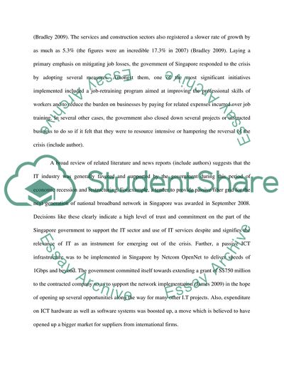 Effects of the Economic Downturn in Japan and Singapore