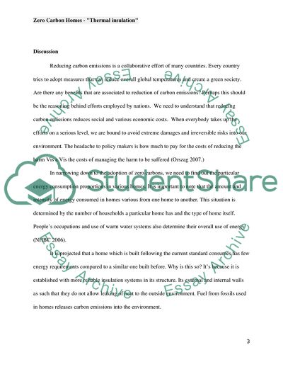 Zero Carbon Homes - Thermal Insulation