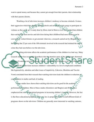 Children are victims of TV