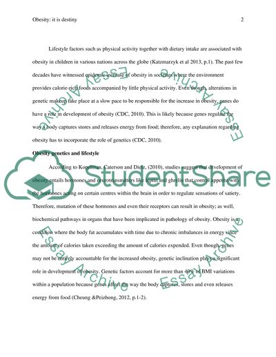 Obesity Genetics and Lifestyle