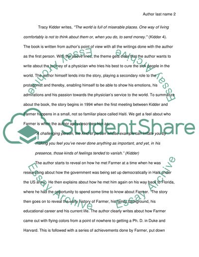 Mountains Beyond Mountains by Tracy Kidder