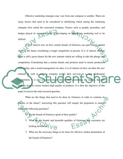 Guinness: Modern Approach to Future Success in the Market