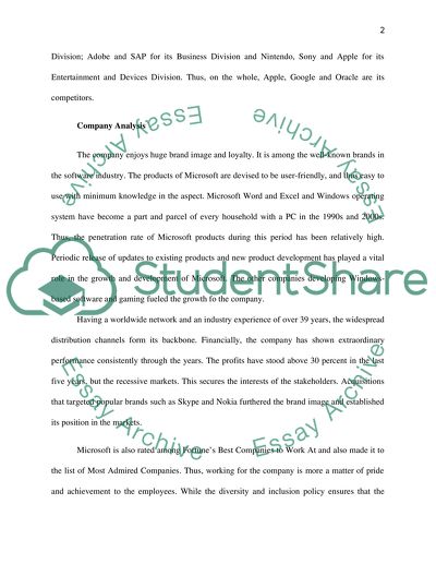 The Corporate and Competitive Strategy of Microsoft