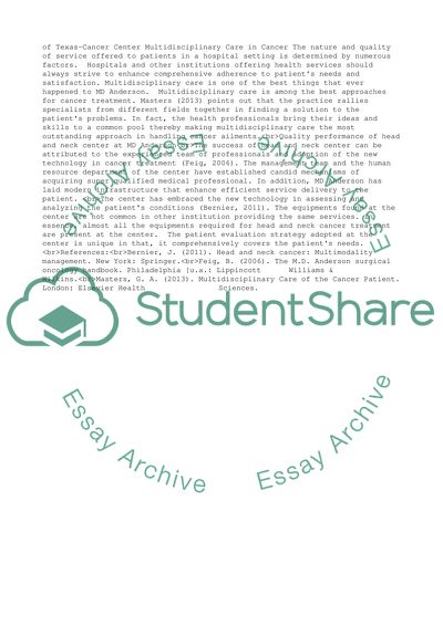 University of Texas Discussion