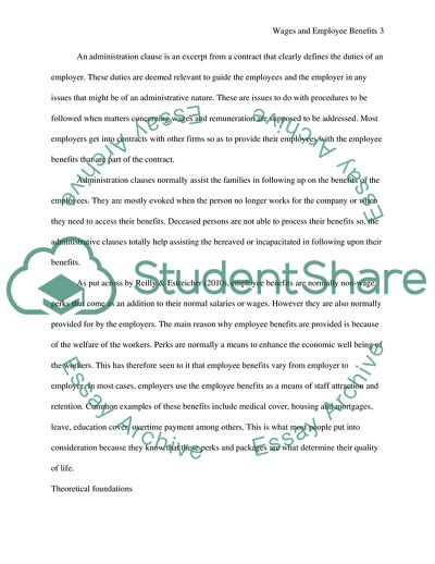 Wages and Employee Benefits