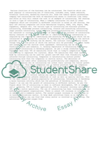 Advantages and disadvantages of outsourcing