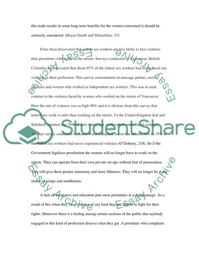 The topic is Prostitution