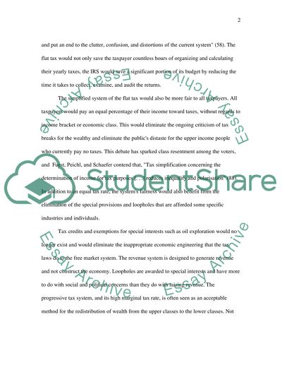 The Flat Income Tax in the United States